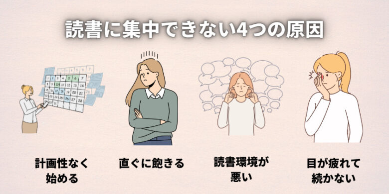 読書に集中できない4つの原因