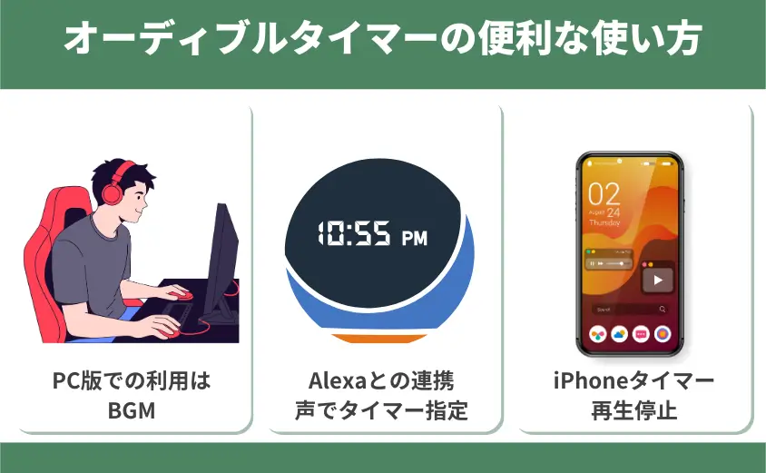 アプリ以外（PC・Alexa・iOS時計）のタイマー応用例