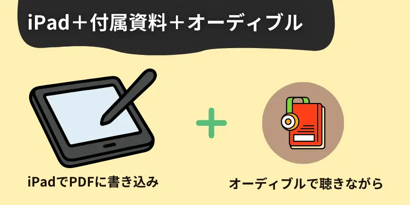 iPad＋付属資料＋オーディブルを組み合わせた勉強法
