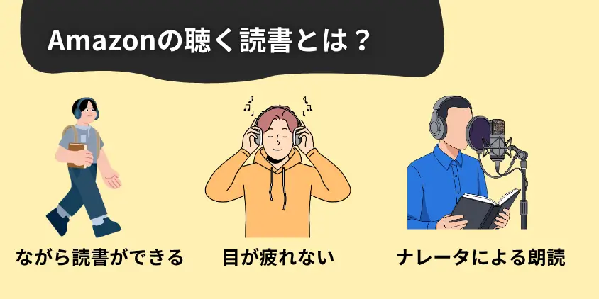 Amazonの聴く読書とは?特徴と仕組みを解説